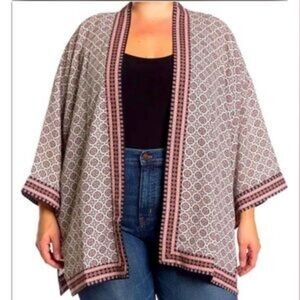 Max Studio Women's Polyestet Patterned Kimono Jacket Size 2X NWT